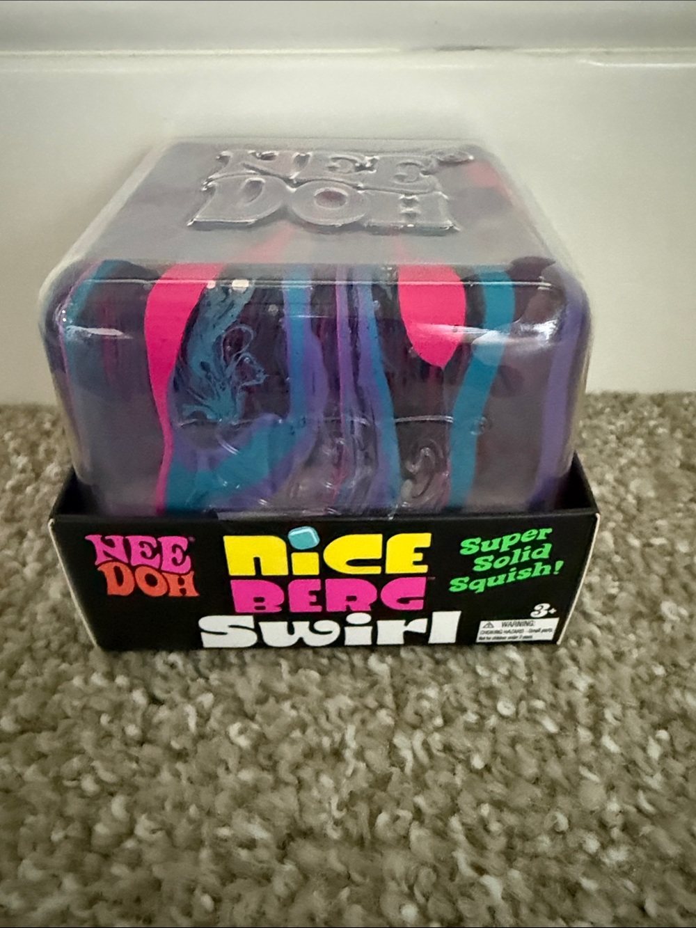 NeeDoh Nice Berg Swirl Squish Toy - Purple, Pink & Blue